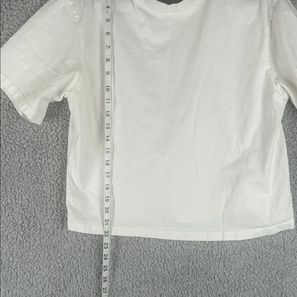AGOLDE Salma Tee Crewneck Short Sleeve Cotton Relaxed White Top Size S - Picture 13 of 16